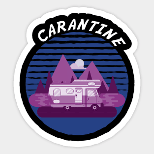 Funny cool quarantine caravan t-shirt Sticker